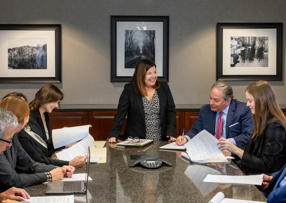 Attorneys smiling during renovations Attorneys smiling during renovations