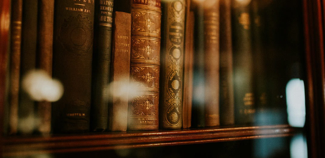Law books on shelf